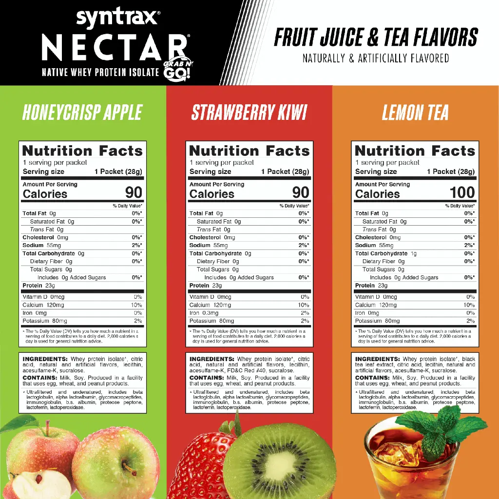Nutrition Facts Nectar GNG Fruit Juice & Tea Flavors2.webp