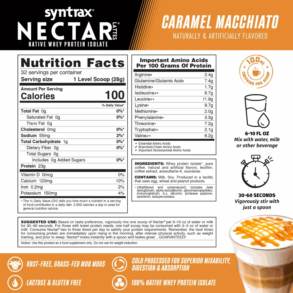 Nutrition Facts Nectar Lattes Caramel Macchiato2.webp